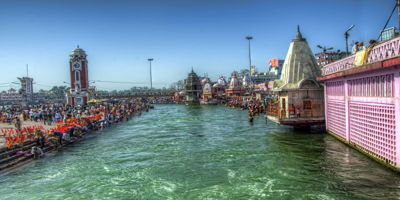 Holy Ganges with Mussoorie